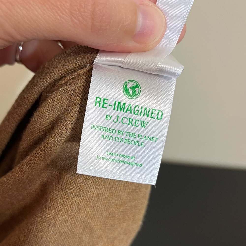 J. Crew Factory Cotton Ruffle Sweater With Buttons - Picture 8 of 11